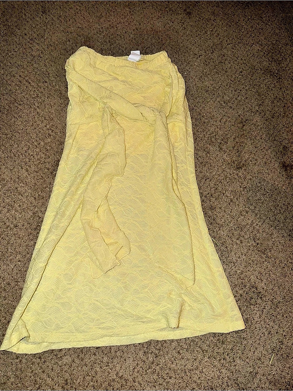 SHEIN Yellow Abstract Maxi Skirt Size Small